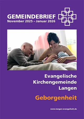 Titelblatt des Gemeindebriefs mit Bild und Text.