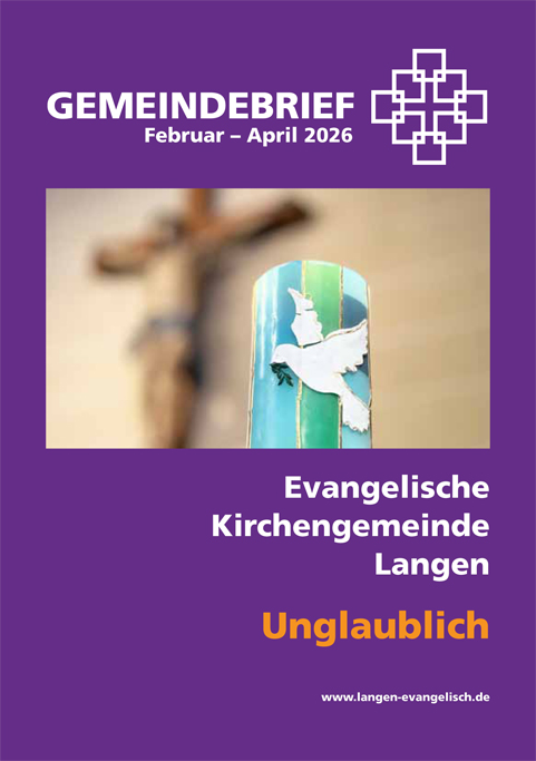 Titelblatt des Gemeindebriefs mit Bild und Text.