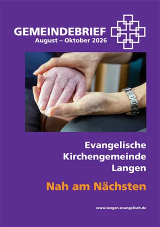 Titelblatt des Gemeindebriefs mit Bild und Text.