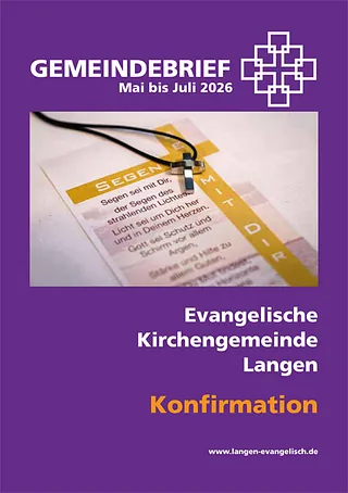 Titelblatt des Gemeindebriefs mit Bild und Text.
