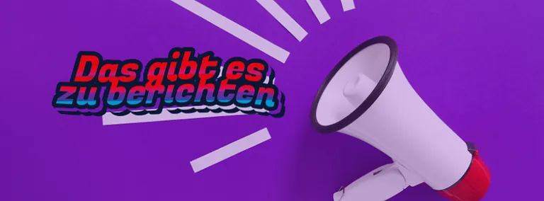 Hintergrund mit Text Das gibt es zu berichten